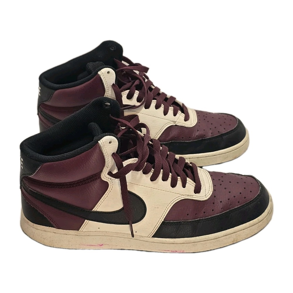 NIKE Dunk‎ Mid Burgundy White Men's US 10 GUC Streetwear 👟